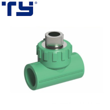 China made poly high quality Plastic PPR hydraulic Hot Water Pipe male copper bst thread tee Fittings